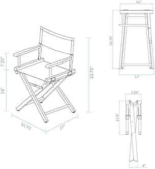 18" Director's Chair White Frame-Magenta Canvas