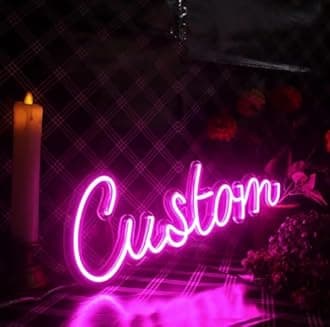 Ulalaza Custom Neon Signs, Personalized Neon Light for Wall Decor, Wedding Birthday Party Gift, Home Business Shop Name Logo