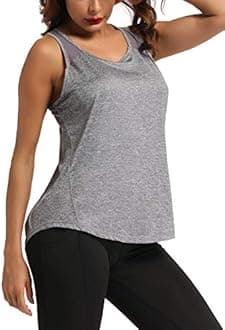 Aeuui Womens Workout Tops for Women Racerback Tank Tops Mesh Yoga Shirts Athletic Running Tank Tops Sleeveless Gym Clothes