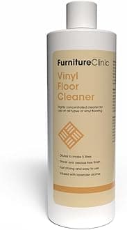 Furniture Clinic Vinyl Floor Cleaner - Dilutes to Make 5 Litres - Super Concentrated & Quick Drying - Infused With Lavender Aroma - For All Types of Vinyl Floors - 500ml