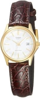 Casio Women's Watch - LTP-1183Q-7ADF White Dial, Brown Band