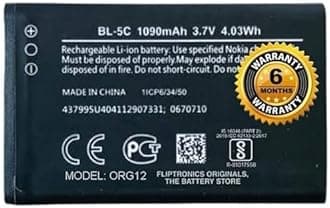 Original BL-5C Battery for Nokia 1100 1101 1110 1110i 1112 1200 1208 1280 1600 1650 2310 2600 2700 3100 3110 3120 5130 6030 6230 6230i E50 E60 N70 N71 N72 Battery with 6 Month Warranty****(P19)