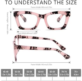 Oprah Style Readers for Women - Stylis Style Reading Glasses with Blue Light Blocking and Spring Hinge