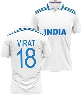 GenericIndia Cricket Test 2024 Jersey Virat Kohli for (Kids,Boys,Men)