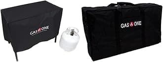 Gas ONE Two Burner Patio Cover Weather & Dust Resistance Cover for Double Burners & New Propane Stove Universal Carry Bag for Cooker Grills Heavy Duty, 50460