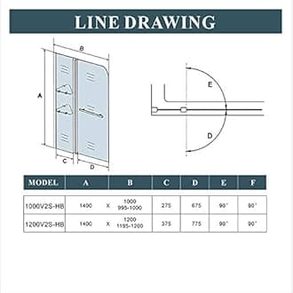 1000x1400mm Pivot Shower Bath 6mm Tempered Glass Screen with Shelve & Towel Rail