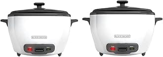 BLACK+DECKER 28-Cup & 6-Cup Rice Cookers with Steaming Baskets, Removable Non-Stick Bowls