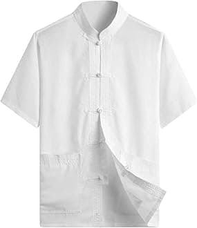 ZooBoo Chinese Clothing Tang Suit - Kung Fu Short Sleeve Shirt for Men