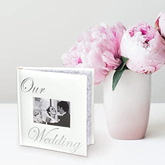 Malden International Designs Our Wedding 2-Up with Memo Space Photo Album, 160-4x6, White