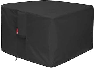 Gas Fire Pit Cover Square - Premium Patio Outdoor Cover Heavy Duty Fabric with PVC Coating