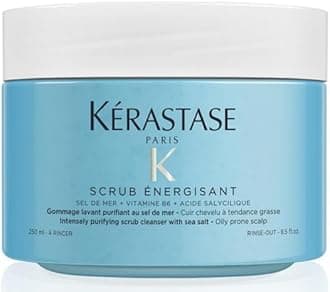 Kérastase Fusio Scrub, Nourishing and Energising Cleansing Treatment, For Oil-prone Hair and Scalp, With Sea Salt Minerals, Vitamin B6 and Salicylic Acid, Scrub Energisant, 250 ml