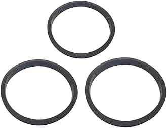 Jar gasket Compatible for"Panasonic/National Panasonic" Mixer/Grinder Jars" Small(9.8cm) & Big(12.6cm)" (1 small & 2 big Units, Black)