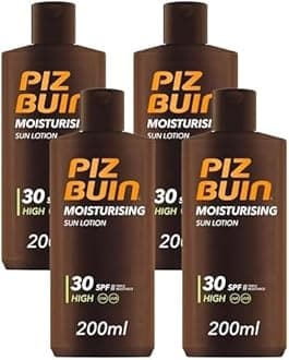 Piz BuinMoisturising Sun Lotion SPF30, 200ml (Pack of 4)