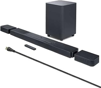 JBL BAR 1300X PRO 11.1.4 Soundbar with 12 in. Wireless Subwoofer Detachable Rear Speakers and 2m 8K Ultra High Speed HDMI Cable