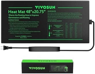 VIVOSUN Durable Waterproof Seedling Heat Mat Warm Hydroponic Heating Pad 1-Pack 48"*20" Heat Mat, for Greenhouse, Seedling, Indoor Germination
