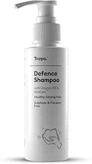 Traya Defence Shampoo | Cleansing Shampoo for Scalp Nourishment & Hair Health | Contains Biotin, Niacinamide, Piroctone Olamine & Anagain | Sulphate & Paraben Free Shampoo For Women & Men |100 ml