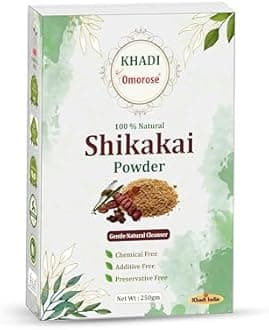 Khadi Omorose Shikakai Powder | Natural Hair Cleanser | 250 Grams |100% Natural Conditions Hair, Adds Shine, Chemical-Free | Resealable Zipper Pouch |