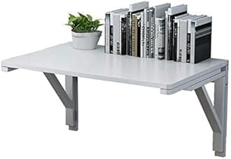 MM MELISEN Wall Mounted Folding Table for Laundry Room, Wall Mounted Fold Down Desk for Small Saving Spaces, Kids Floating Desk for Dining, Room, Study, Kitchen, Dinner, Bar