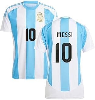 Sports Soccer Boys Football Jersey Argent Messi 10 Home Jersey T-Shirt 2023/2024 (Kids,Boys,Men)