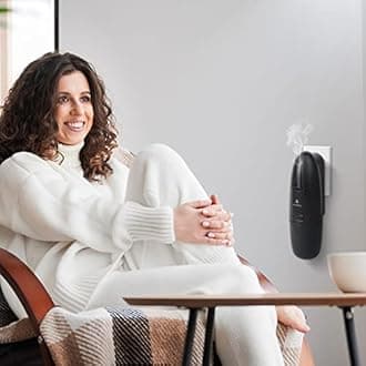 AROMAPLAN Plug-in Waterless Diffuser - Coverage up to 500 sq.ft. - Plug in Nanotechnology Oil Diffuser for Essential Oils - for Home and Office - Wall Mounted Oil Diffuser