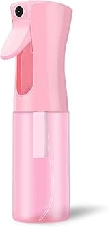 Empty Spray bottles, Continuous Spray Bottle for Hair, Spray Water Bottle Fine Mist Refillable, Skin Care, Showering Pets, Plants, travel, Ironing and Cleaning 6.8 Ounce (1 Pack, Pink)