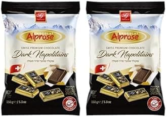 Napolitan Dark Chocolate Bag - Kosher Swiss Choolate - x 2 bags of 150g (2 pack)