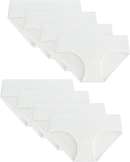 AdorelTeen Girls Cotton Brief Underwear Panties Pack of 8