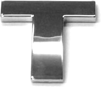 Chrome Letters Digits Numbers Signs Self Adhesive 3D Emblem Decal Badge Sticker for Car Van Home Decor - Letter T