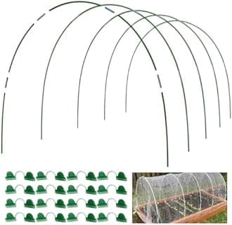 MAXPACE Greenhouse Hoops for 2.7ft or Wider Grow Tunnel, Rust-Free Fiberglass Support Hoops Frame for Garden Fabric, DIY Plant Support Garden Stakes, Gardening Supplies, 25pcs