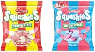 Squashie Drumstick Soft Candy Chews – 2-Pack BUNDLE | Vareity of flavours | Imported from UK – Pick Your Favorite Flavours (Squashie Drumstick Soft Candy Chews – Original + Bubblegum – 2 Pack – Imported from UK)