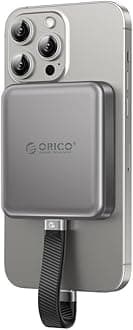 ORICO 2TB Magnetic External SSD, 4K ProRes HDR Record and Store, USB3.1 (1000MB/s), USB3.2 Gen2*2(2000MB/s), Portable Solid State Drive, Compatible with USB-C Smartphone(iPhone15/16 Only) - A20PLUS