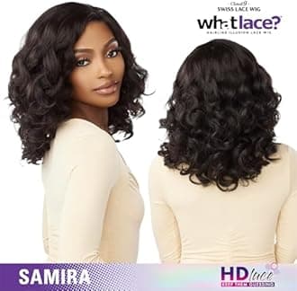 Sensationnel What Lace 13X6 Wigs - Samira Lacefrontal Hand Tied Glueless Synthetic With Natural Density Preplucked Hairline (BALAYAGECOPPER)