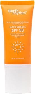 Earth Rhythm Ultra Defence Hybrid Sunscreen SPF 50 | PA++++,Non Sticky/Non Greasy, Leaves No White Cast | Men & Women - 50 ml