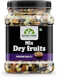 Nature Prime Premium Mix Dry Fruits and Nuts with Almonds| Cashew| Kishmish | Apricot | Black Raisins | kiwi | Dry Fruits, Seeds & Nuts - 250 gm