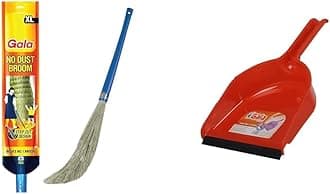 Gala No Dust Broom Extra Long (for Floor Cleaning Multipurpose, Fiber) (149629)