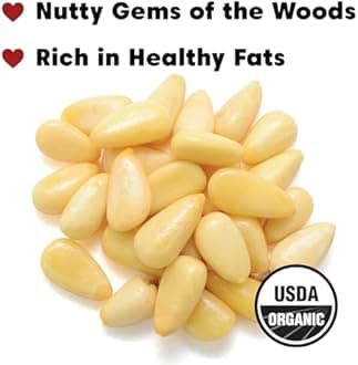 Wilderness Poets, Pine Nut Butter - Organic, Raw, 100% Pine Nuts (8 Ounce - 2 Pack) - No Salt, No Sugar, Creamy & Buttery - Glass Jars