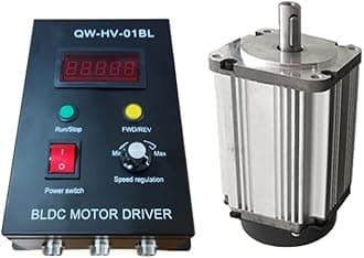 High Speed 110V/220V 6000rpm/3000/8000 0.75KW 750W 80mm Brushless DC Motor Low Noise Hall BLDC Motor with Driver (110v-750W3000rpm)