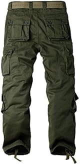 AKARMY Men's Camo Cargo Work Pants Cotton Military Army Casual Tactical Wild Combat Pants with 8 Pockets