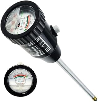 TekcoPlus TekcoPlus Durable Soil pH & Moisture Meter Long Probe 11.6 inches (295mm) Gardening Tools Home Garden Orchard Vineyard Lawn Farm Indoor & Outdoor Use pH Range 3.0 to 8.0 (No Battery Needed)