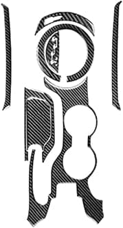 Real Premium Carbon Fiber Stickers Decals Car Center Gear Shift Panel Trim Decor Compatible with Hyundai Veloster 2012-2017 2013 2014 2015 2016 Accessories 9pcs