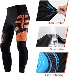 Cycling Pants for Men Road Bike Compression Tights Winter Biking Bottoms with Padding UV Proof