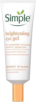 Simple Protect ‘n’ Glow Brightening Eye Gel cruelty-free and vegan for the protection and hydration of screen-stressed and tired eyes 25 ml