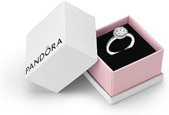 PANDORA Timeless Women's Sterling Silver Round Sparkle Halo Cubic Zirconia Ring