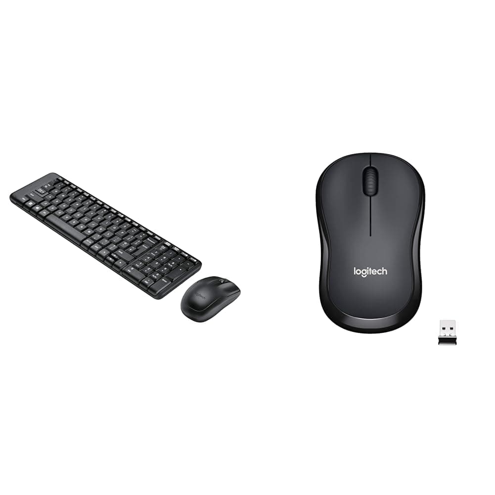 Logitech MK215 Wireless Keyboard and Mouse Combo, 2.4 GHz Wireless, 3 Years Warranty, Compact Design