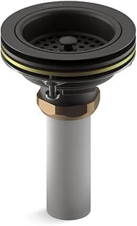 8801-BL Duostrainer Sink Strainer with Tailpiece, Fits Most Standard Kicthen Sinks, Matte Black