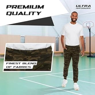 Ultra Performance 3 Pack Mens Lightweight Joggers for Men Casual Lounge Jogger Sweatpants with Pockets (SM - 4X)