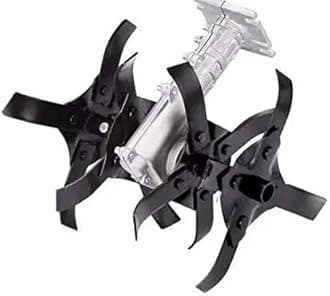 Round Tiller/Weeder Attachment, Heavy Duty Cultivator for Brush Cutter, 28 mm, 9 Spline