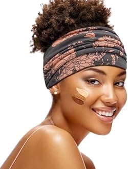 S&N Remille Wide Headbands for Women, Large Hairband, Elastic Non-Slip Headband Twist Knotted Accessories, Yoga Workout Vintage Hair 3 Pack (Colour-2)