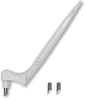 Joyangy Craft Cutting Tools, 360 Degree Rotating Blades Stainless Steel Cutter Pen with 15, 30, 45 Degree Blades for DIY Crafts, Stencils, Scrapbooks-White