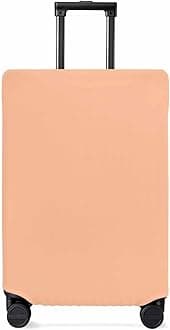 Peach Pink Travel Luggage Cover, Minimalist Valentines Solid Color Anti-scratch Travel Suitcase Protector Covers, Washable Elastic Baggage Covers Fit 22-25 Inch Carry on Luggage